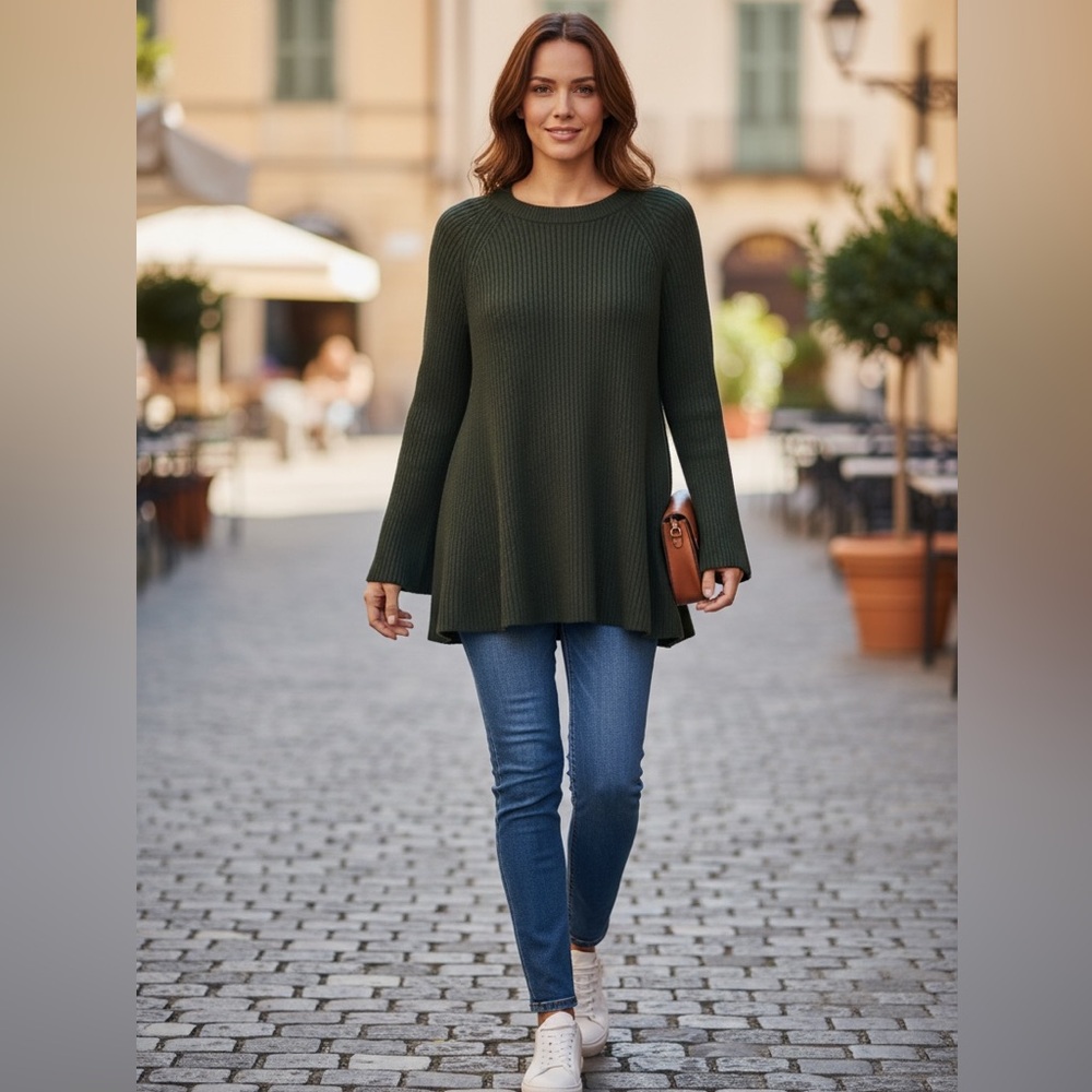 The Cashmere Project Olive Green Women's Tunic